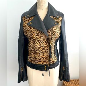 Robert Graham 100% lamb leather with luxurious calfskin moto jacket